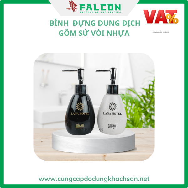 Bình gốm sự đựng dung dịch vòi nhựa