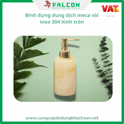 Bình đựng meca hình tròn vòi inox 304