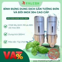 bình đựng dung dịch gắn tường đôi inox 304