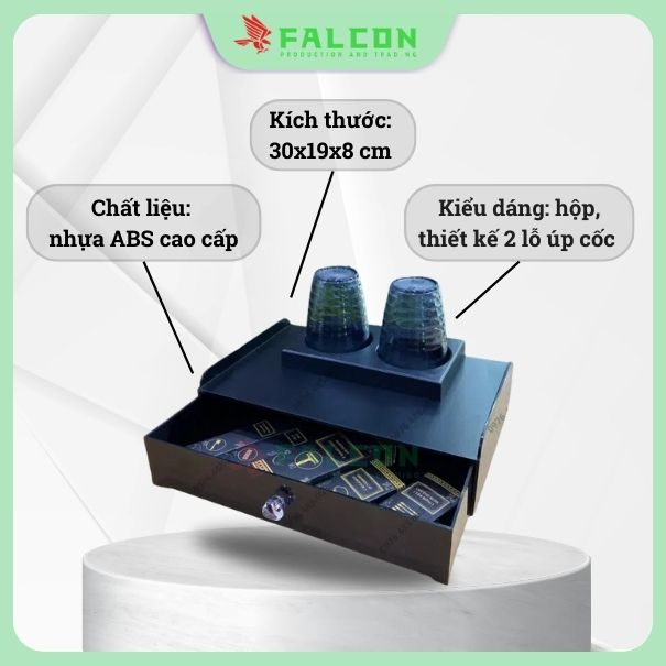 Hộp khay amenities lớn có úp cốc Hộp khay amenities lớn có úp cốc