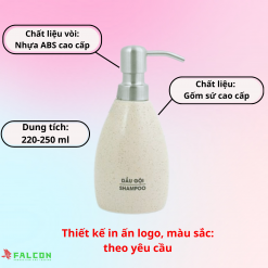 Bình gốm sứ đựng dung dịch vòi nhựa