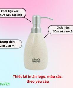 Bình gốm sứ đựng dung dịch vòi nhựa