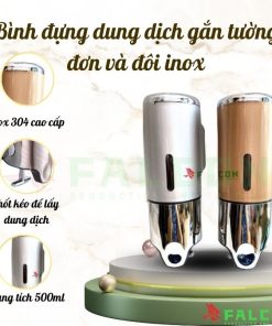 bình đựng dung dịch gắn tường đôi inox 304