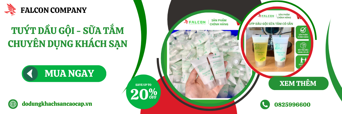 Banner dầu gội sữa tắm 30ml khách sạn