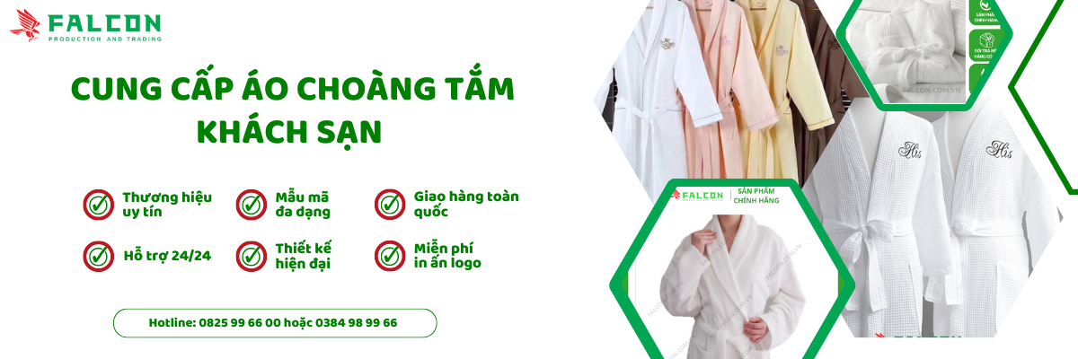 Banner áo choàng tắm khách sạn cao cấp