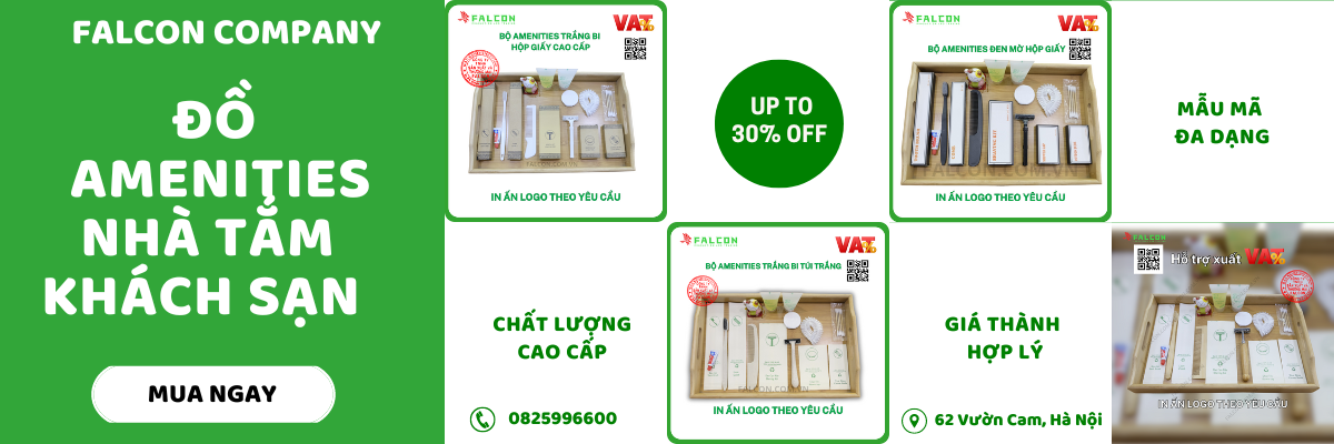 Banner đồ amenities khách sạn