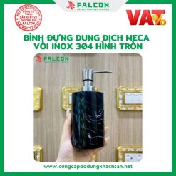 Bình đựng meca hình tròn vòi inox 304
