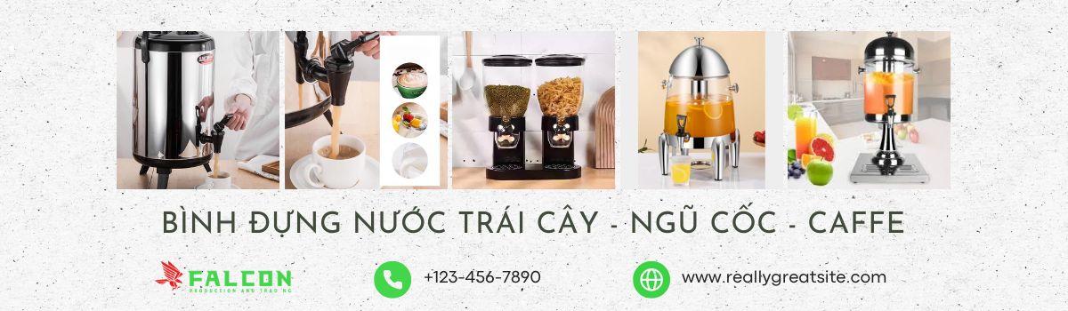 BÌNH ĐỰNG NƯỚC TRÁI CÂY - NGŨ CỐC - CAFFE