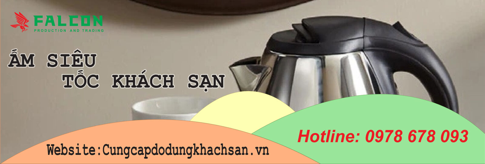 Banner ấm siêu tốc khách sạn Falcon