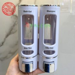 Bình đựng dầu gội sữa tắm gắn tường đôi