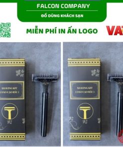 Dao cạo râu đen bao bì hoa văn mới