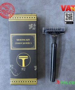 Dao cạo râu đen mờ bao bì hoa văn cao cấp