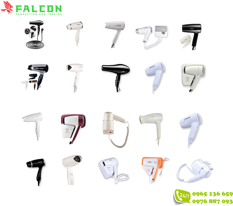 Một số mẫu máy sấy tóc khách sạn Falcon đang cung cấp