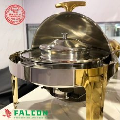NỒI HÂM BUFFET TRÒN CHÂN ĐÚC - MẠ VÀNG