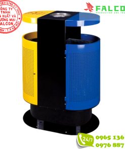 Thùng rác 2 ngăn ngoài trời