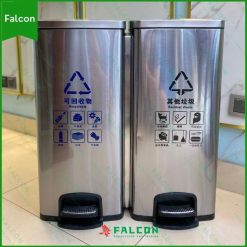 Thùng rác nano đạp chân đôi cao cấp