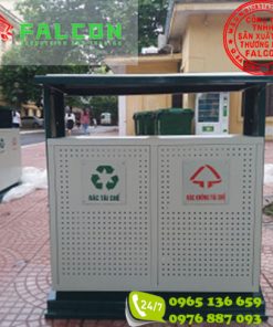 Thùng rác đôi ngoài trời