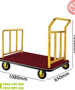 Xe đẩy hành lý mạ vàng cao cấp