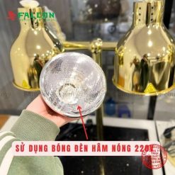 ĐÈN HÂM THỨC ĂN BÀN ĐÁ- 2 BÓNG